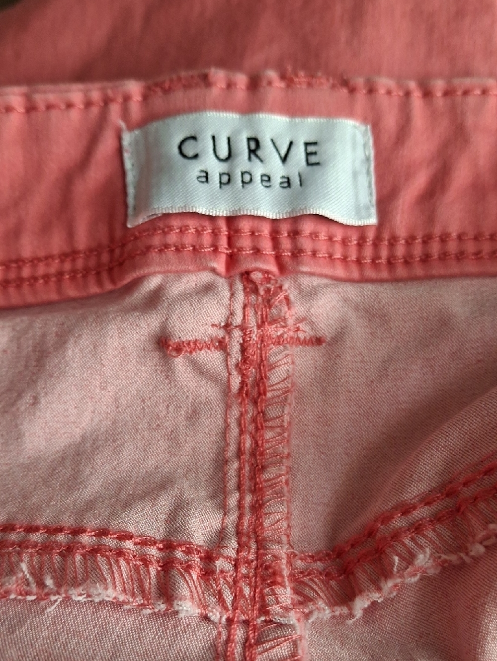 Curve Appeal Women's Straight Leg Jeans - Coral Pink